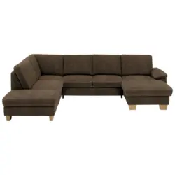 Wohnlandschaft in Mikrofaser Grau