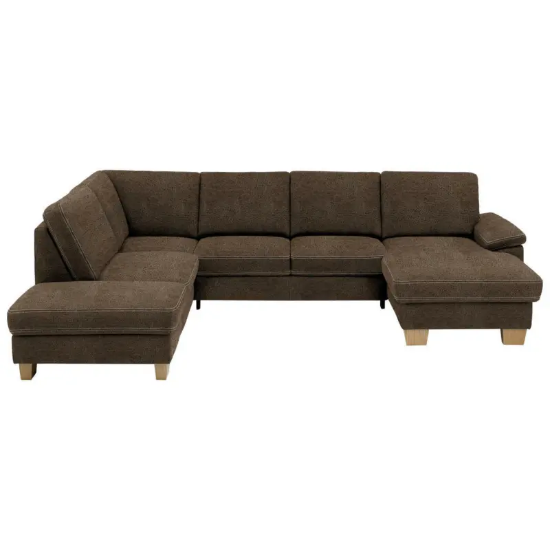 Wohnlandschaft in Mikrofaser Grau