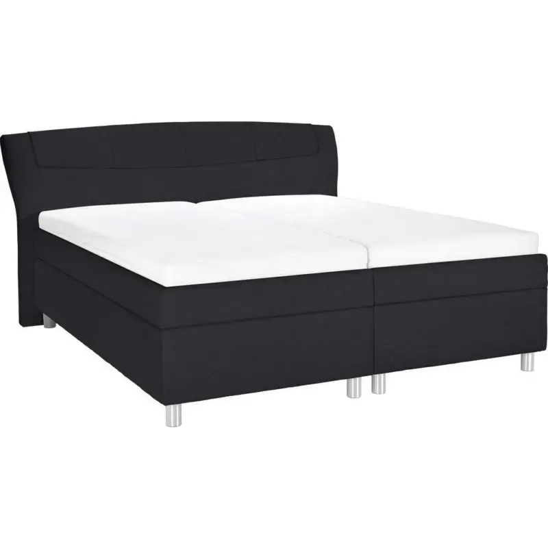 Polsterbett 160/200 cm in Schwarz