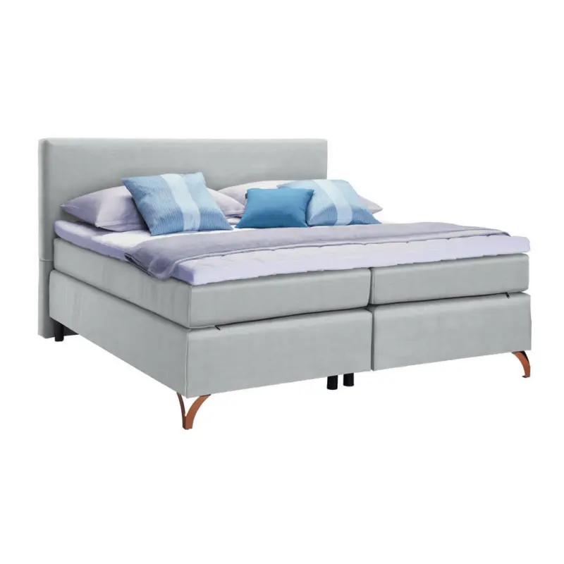 Boxspringbett 140/200 cm in Hellgrau