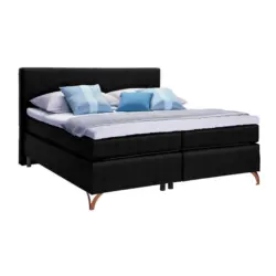 Boxspringbett 140/200 cm in Schwarz