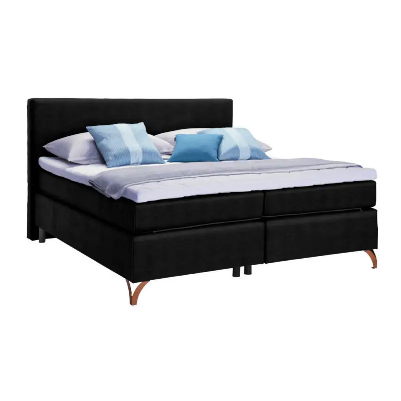 Boxspringbett 140/200 cm in Schwarz