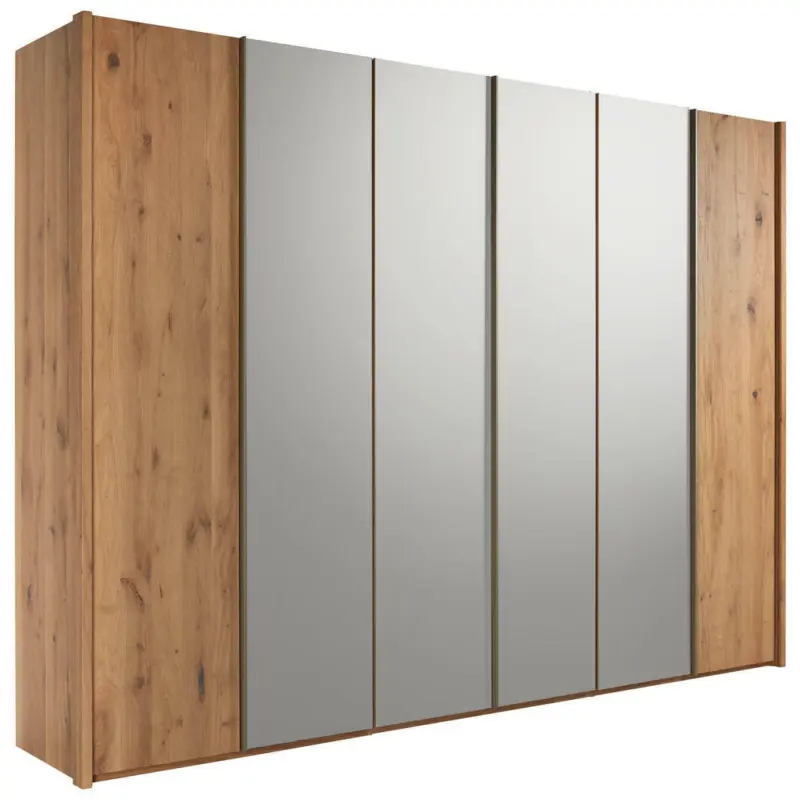 Kleiderschrank in Silberfarben, Eichefarben, Bronzefarben