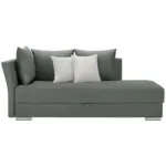 XXXLutz Lauterach - Ihr M&ouml;belhaus bei Bregenz Liege in Webstoff Graphitfarben, Wei&szlig;