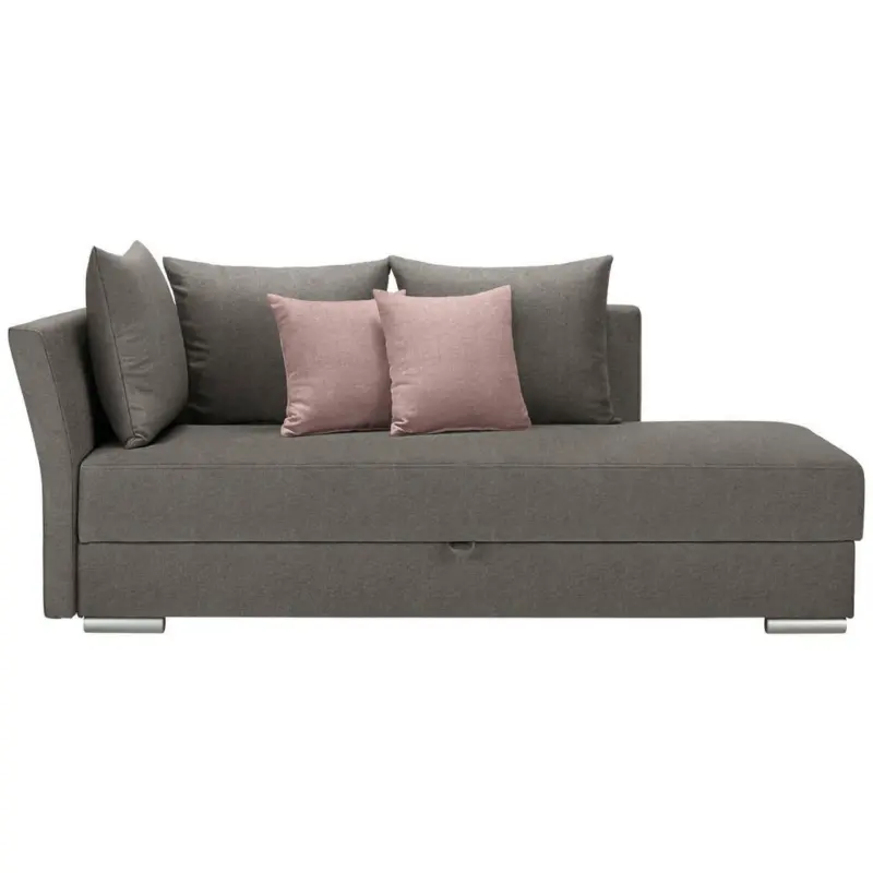 Liege in Webstoff Grau, Rosa