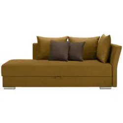 Liege in Webstoff Dunkelbraun, Bernsteinfarben