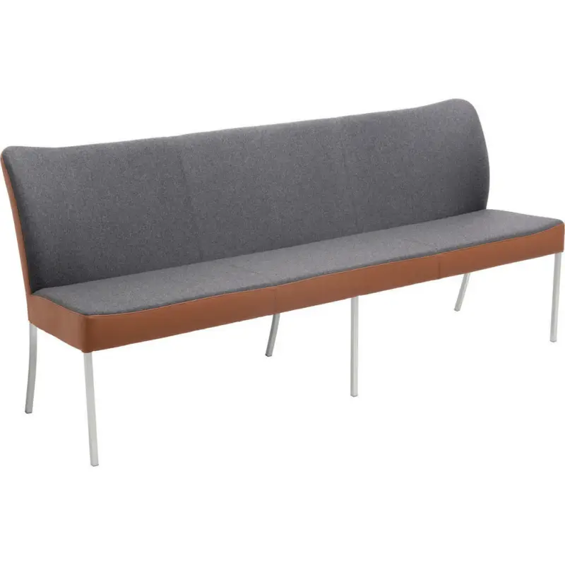 Sitzbank 200/89/65 cm in Dunkelgrau, Kupferfarben