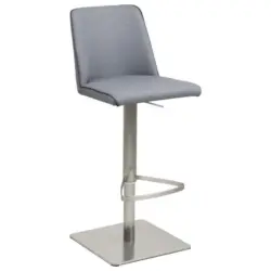 Barhocker in Textil Dunkelgrau