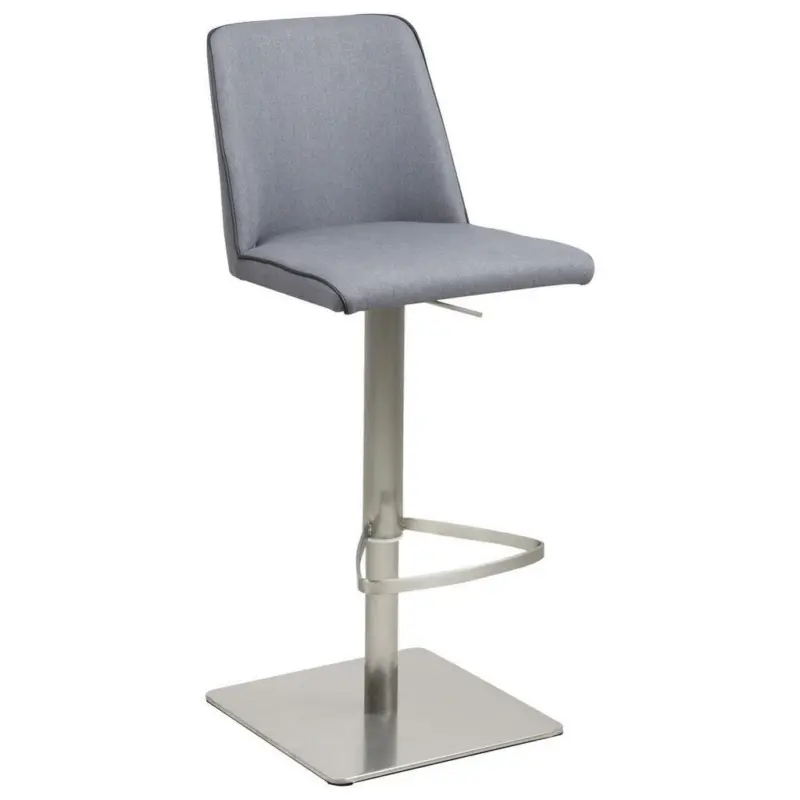 Barhocker in Textil Dunkelgrau