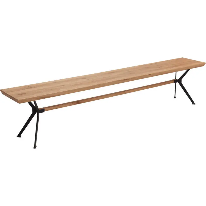 Sitzbank 220/45/35 cm in Schwarz, Eichefarben
