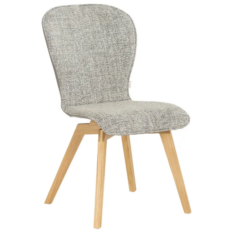 Stuhl in beflockt Echtleder pigmentiert