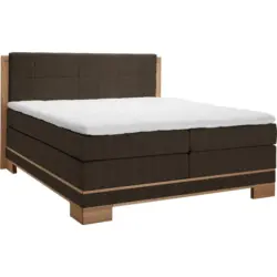 Boxspringbett 180/200 cm in Buchefarben, Dunkelbraun