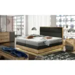 XXXLutz Lauterach - Ihr Möbelhaus bei Bregenz Boxspringbett 160/200 cm in Eichefarben, Hellgrau, Dunkelgrau
