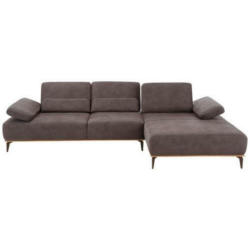 Ecksofa in Mikrofaser Mokka