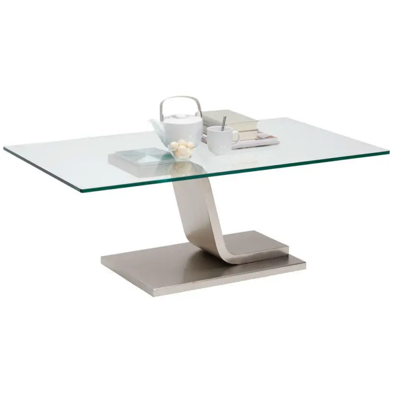 Couchtisch in Metall, Glas 115/65/42 cm