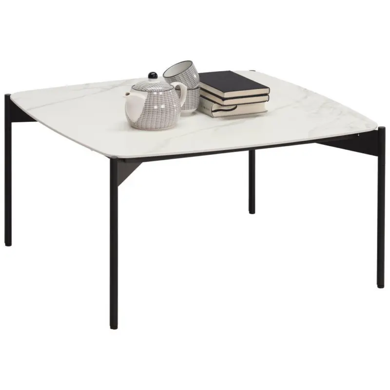 Couchtisch in Metall, Keramik 65/65/35 cm