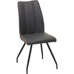 Stuhl in Eisen Lederlook, Webstoff