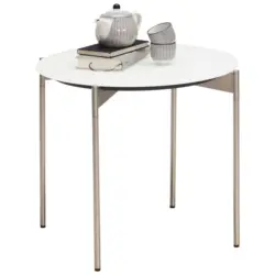 Beistelltisch in Metall, Glas 55/55/49 cm