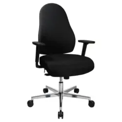 Drehstuhl in Webstoff Schwarz