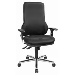 Drehstuhl in Webstoff Schwarz, Alufarben