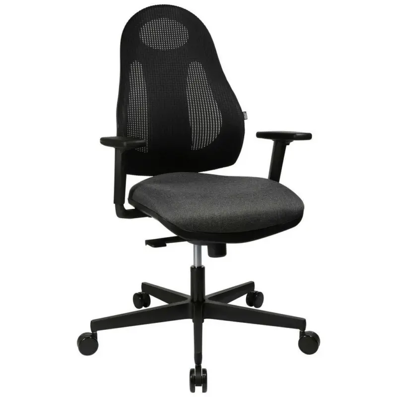 Drehstuhl in Webstoff, Netz Schwarz