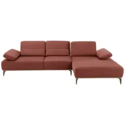 Ecksofa in Mikrofaser Rot