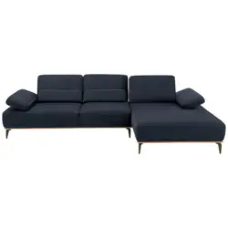 Ecksofa in Mikrofaser Blau
