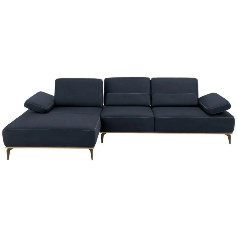 Ecksofa in Mikrofaser Blau