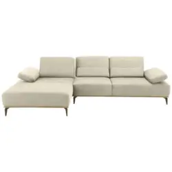 Ecksofa in Mikrofaser Beige