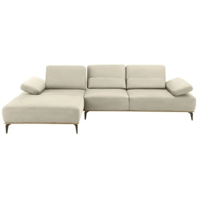 Ecksofa in Mikrofaser Beige