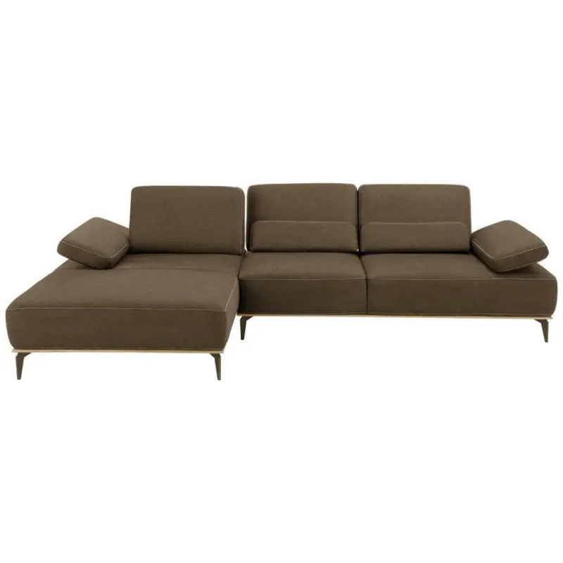 Ecksofa in Mikrofaser Braun