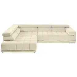 Ecksofa in Mikrofaser Naturfarben, Beige