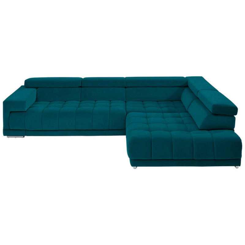 Ecksofa in Mikrofaser Petrol