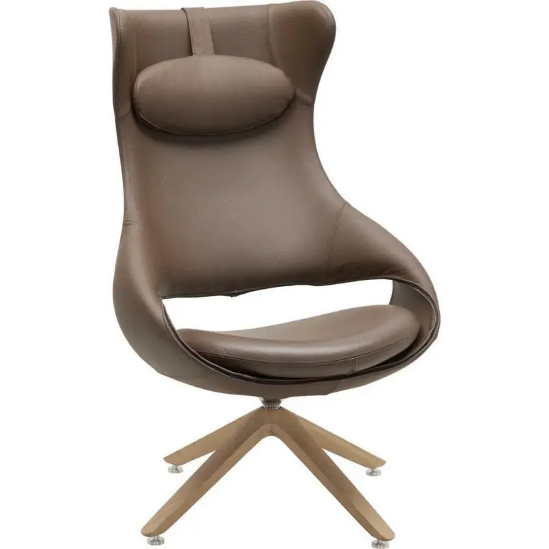 Ohrensessel in Braun, Eichefarben