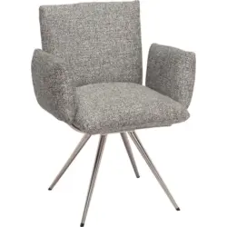 Armlehnstuhl in Stahl Webstoff