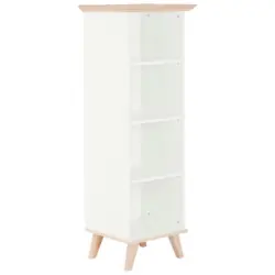 Regal 50/144/45 cm Weiß, Eichefarben