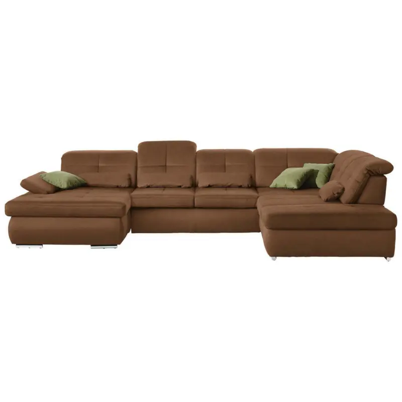 Wohnlandschaft in Mikrofaser Braun