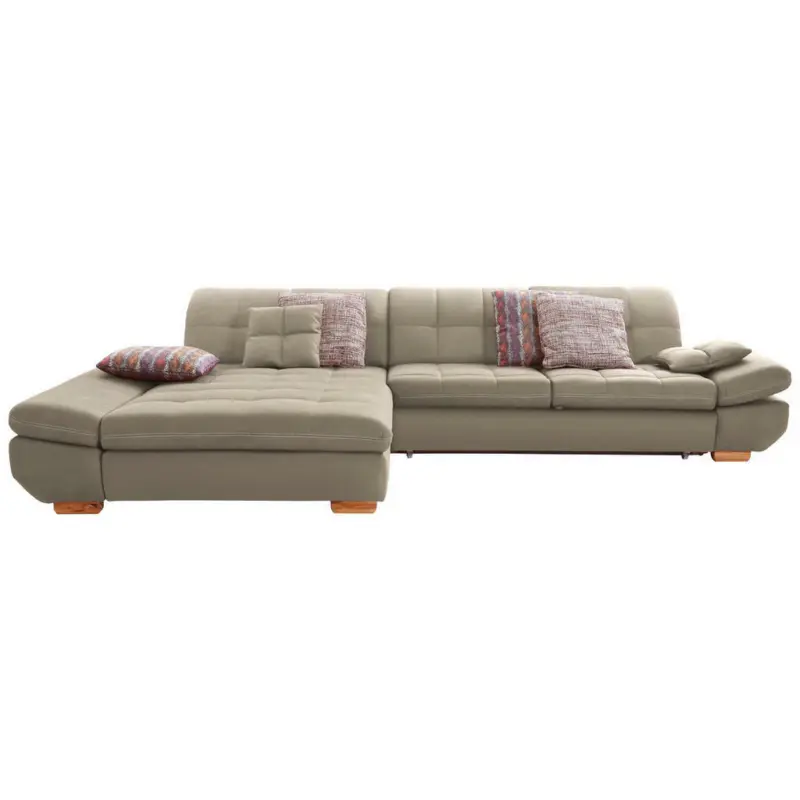 Ecksofa in Mikrofaser Creme
