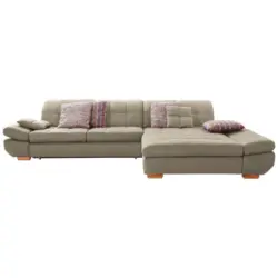 Ecksofa in Mikrofaser Creme