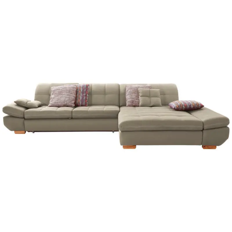 Ecksofa in Mikrofaser Creme