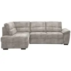 Ecksofa in Lederlook Creme