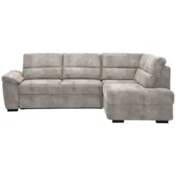 Ecksofa in Lederlook Creme