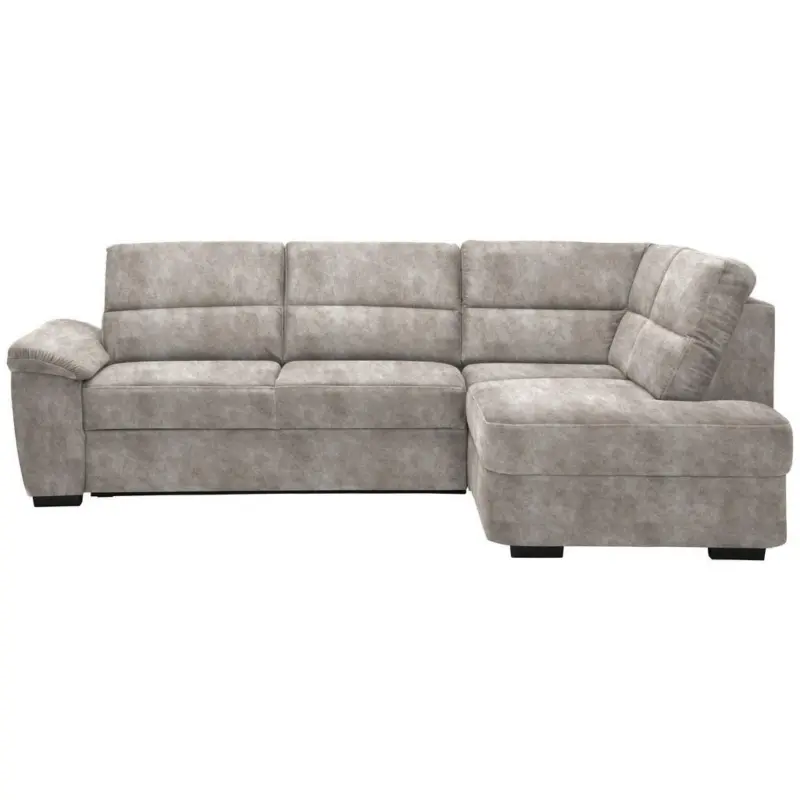 Ecksofa in Lederlook Creme