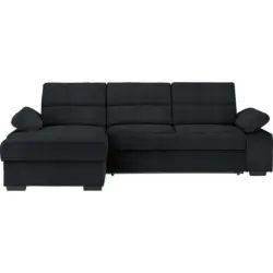 Ecksofa in Flachgewebe Anthrazit