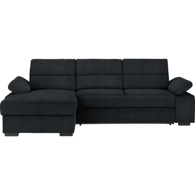 Ecksofa in Flachgewebe Anthrazit