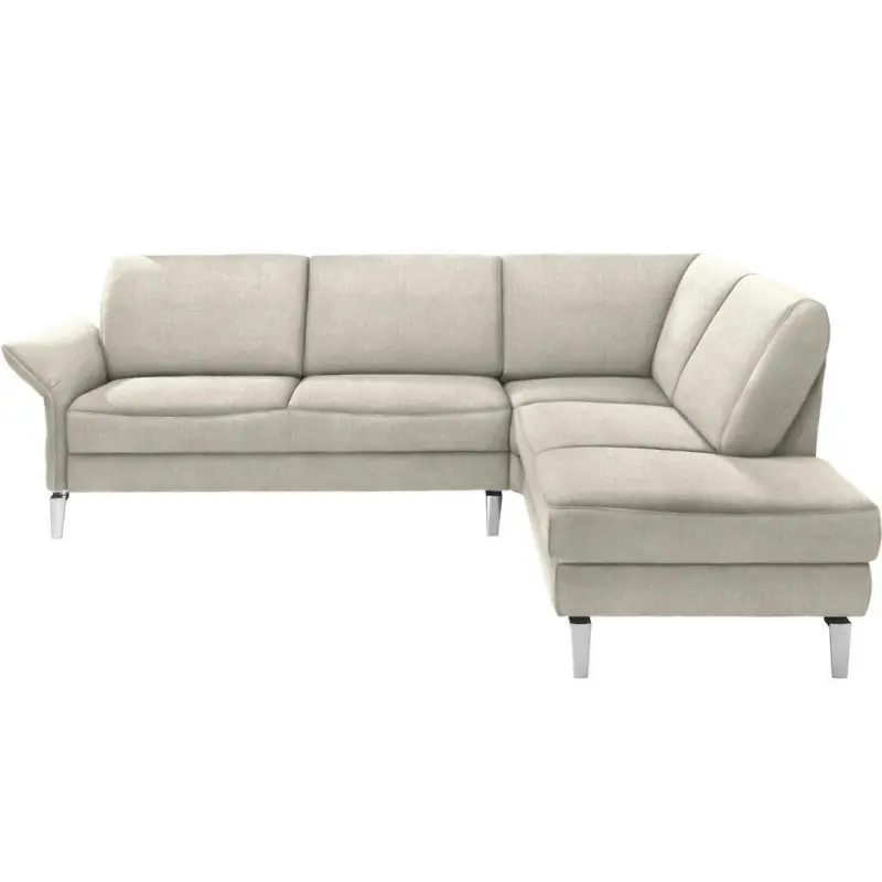 Ecksofa in Webstoff Creme