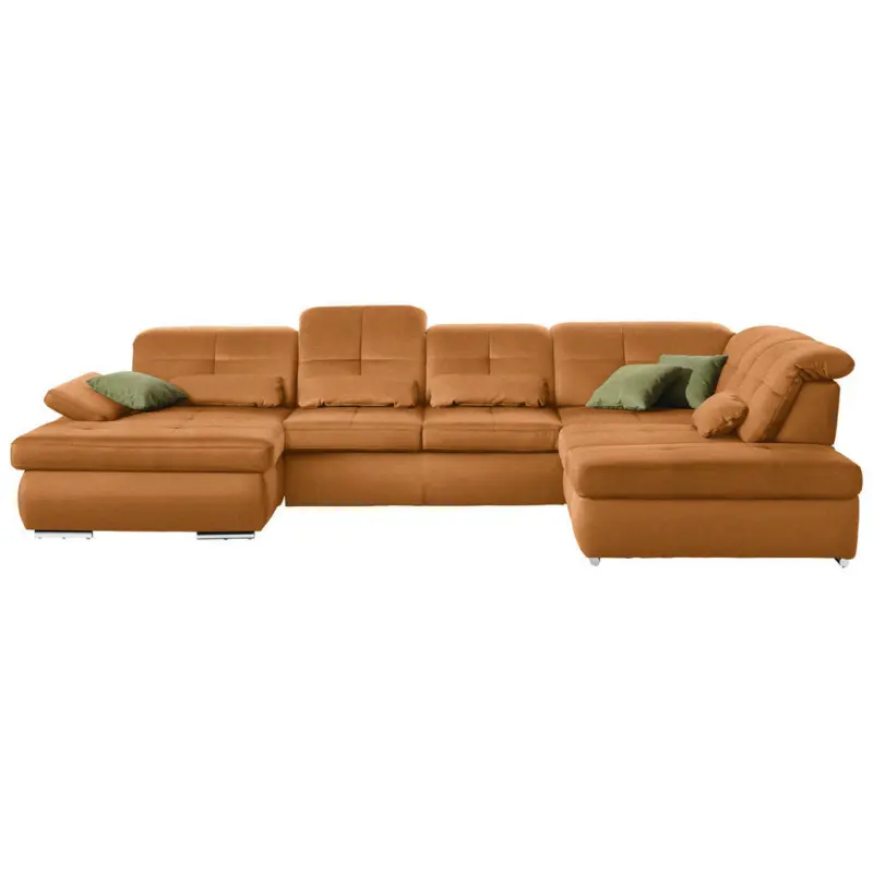 Wohnlandschaft in Mikrofaser Orange