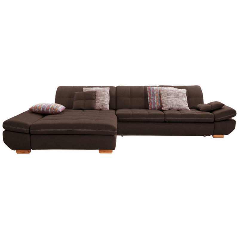 Ecksofa in Mikrofaser Braun