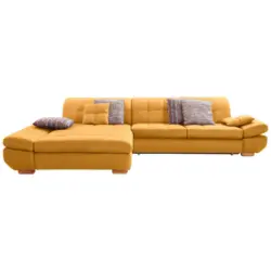 Ecksofa in Mikrofaser Gelb