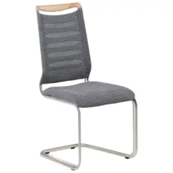 Schwingstuhl in Edelstahl Webstoff